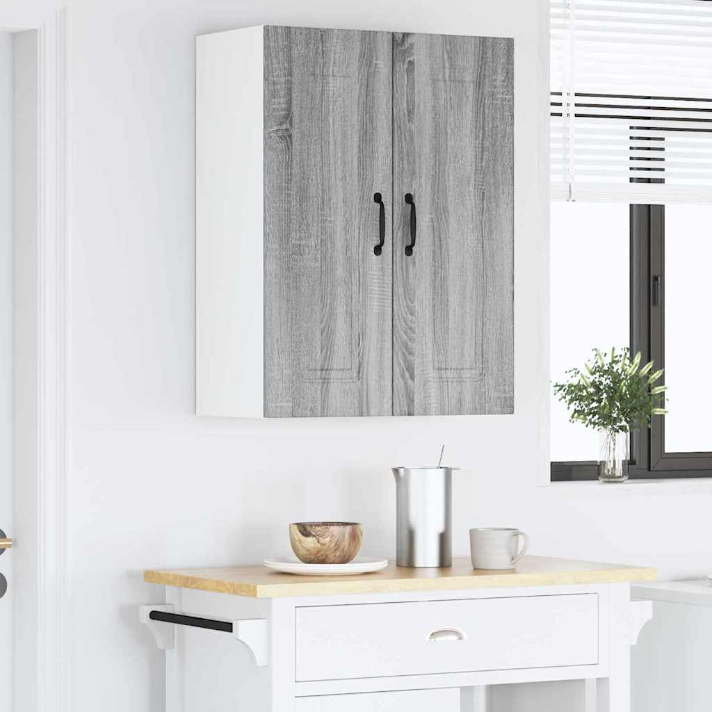 Kitchen Wall Cabinet with Shelf Grey Sonoma 30 x 31 x 80 cm